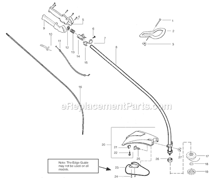 Page C Diagram and Parts List for TE400CXL Type 2 Weed Eater Trimmer
